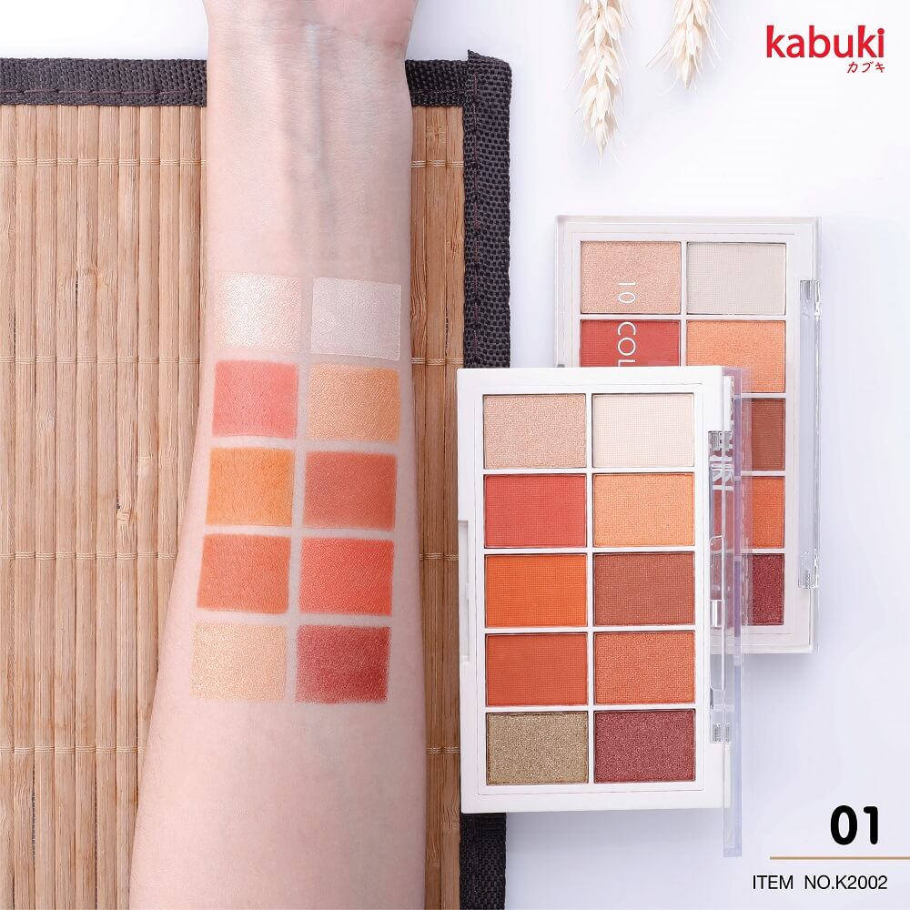 Kabuki ,Kabuki 10 Colors Of Eyeshadow,Kabuki 10 Colors Of Eyeshadow K2002-03,Kabuki 10 Colors Of Eyeshadow K2002,K2002,Kabuki 10 Colors Of Eyeshadow K2002ราคา,Kabuki 10 Colors Of Eyeshadow K2002รีวิว